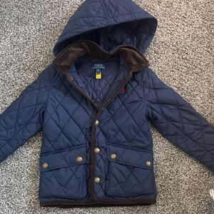 Polo by Ralph Lauren Kids Blue Quilted Puffer Jacket